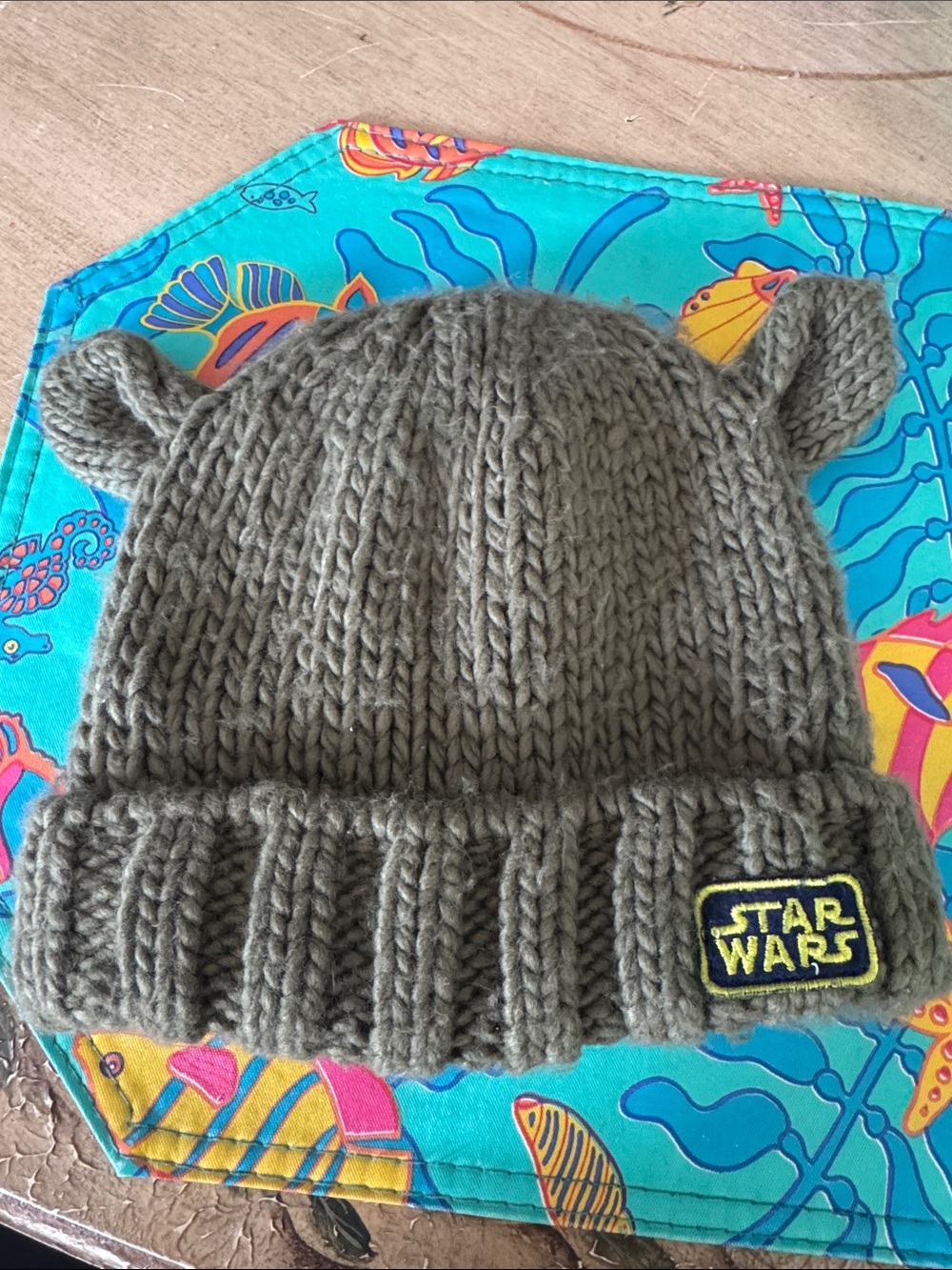 GAP Grogu Star Wars Hat Baby Yoda Beanie Kids Chunky Knit Fleece Lined Halloween